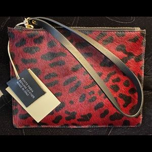Red Animal print wristlet